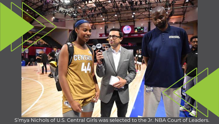 S’mya Nichols of U.S. Central Girls was selected to the Jr. NBA Court of Leaders.